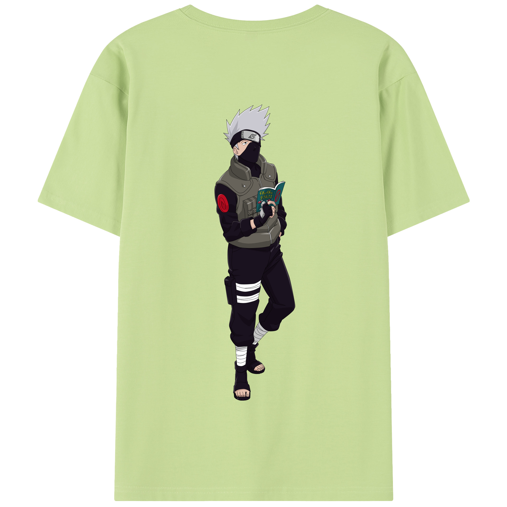 （画像用） NARUTO -ナルト- はたけ カカシ Hatake Kakashi 綿100％半袖Tシャツ（背面プリント）